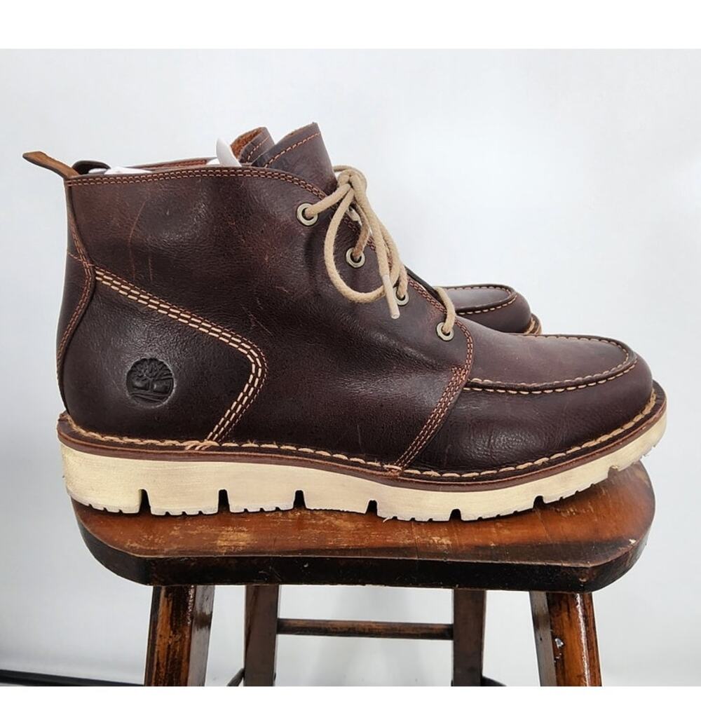 Men's Timberland Westmore Leather Chelsea Ankle Boot Size 12 Brown‎ Leather